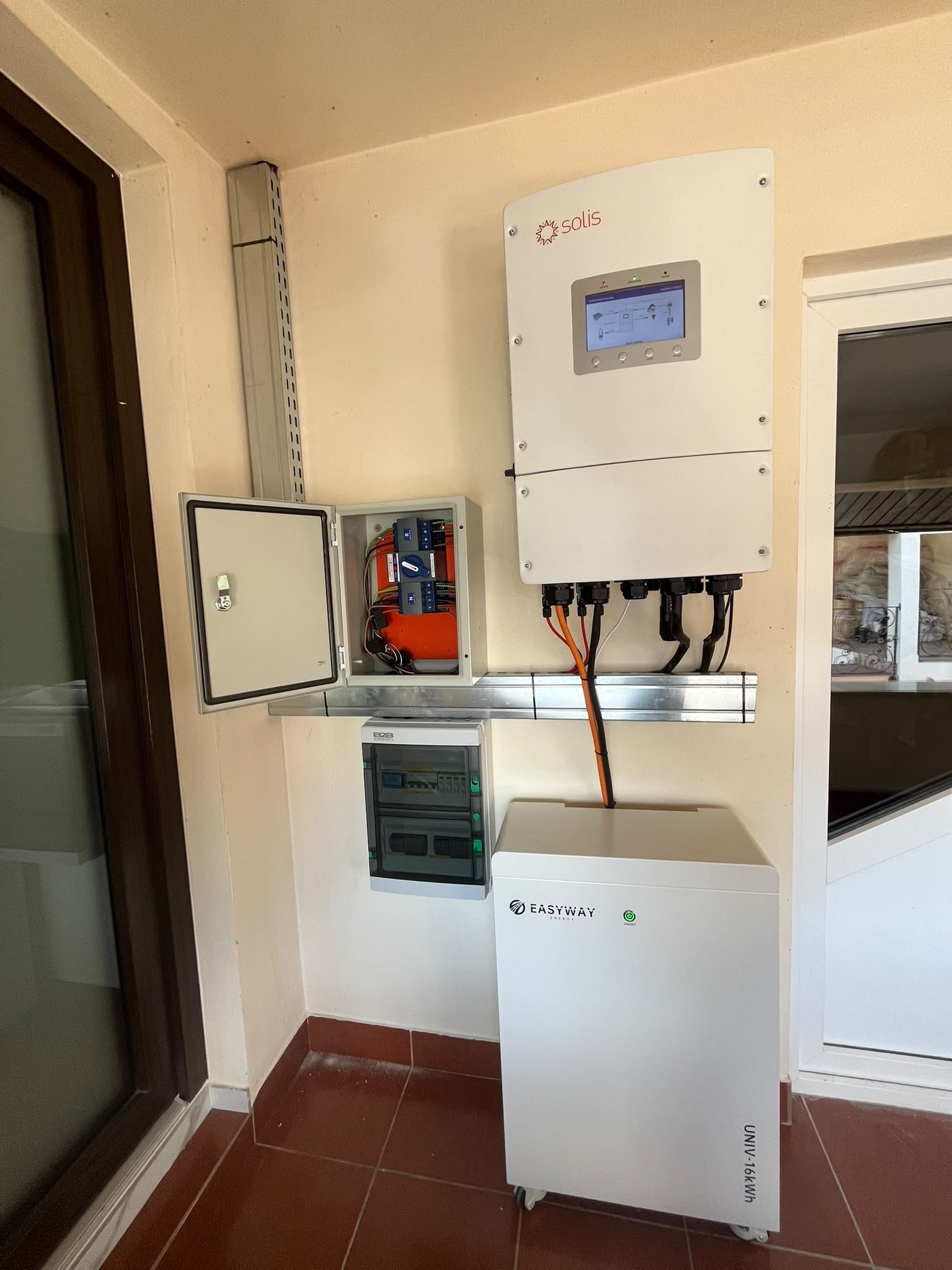 Invertor, baterie și tablou electric